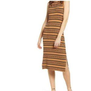 BP tank midi dress camel/mustard black US S
